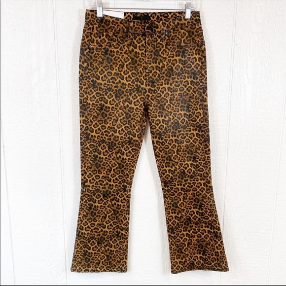 NEW 7FAM Leopard Print Ankle Length Jeans 30 - Picture 1 of 15
